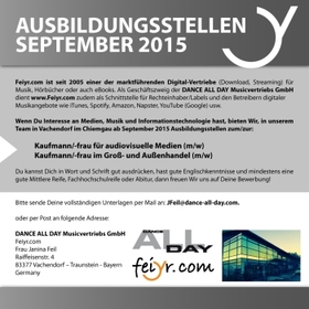 Neue Ausbildungsstellen September 2015