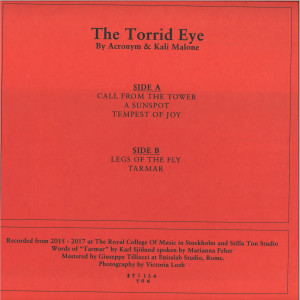 Acronym & Kali Malone - The Torrid Eye (Back)