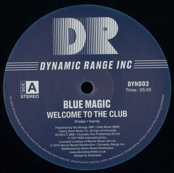 BLUE MAGIC - WELCOME TO THE CLUB / LOOK ME UP (INC. TOM MOULTON