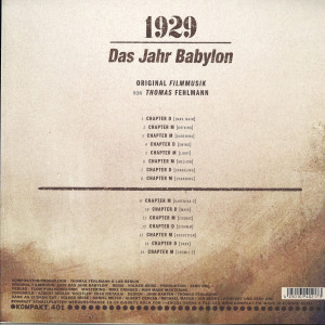 Thomas Fehlmann - 1929 - Das Jahr Babylon (Back)