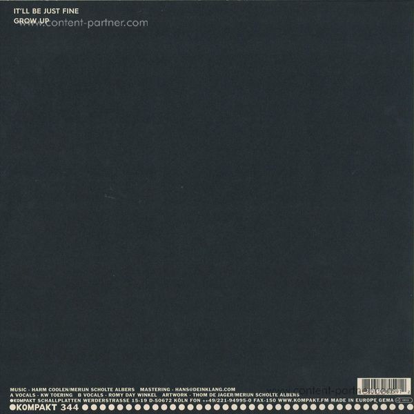 Weval - It'll Be Just Fine / Grow Up (Back)